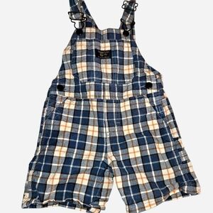 OshKosh B'gosh Blue and White Plaid Overalls